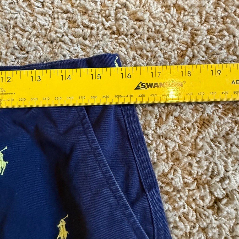 Polo by Ralph Lauren Navy Blue Skirt with Yellow Embroidered Logo Accents Size 8 - Picture 5 of 7